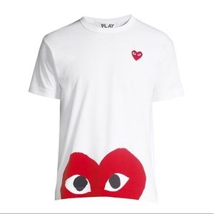 Comme Des Garçon Play Bottom Heart Tee